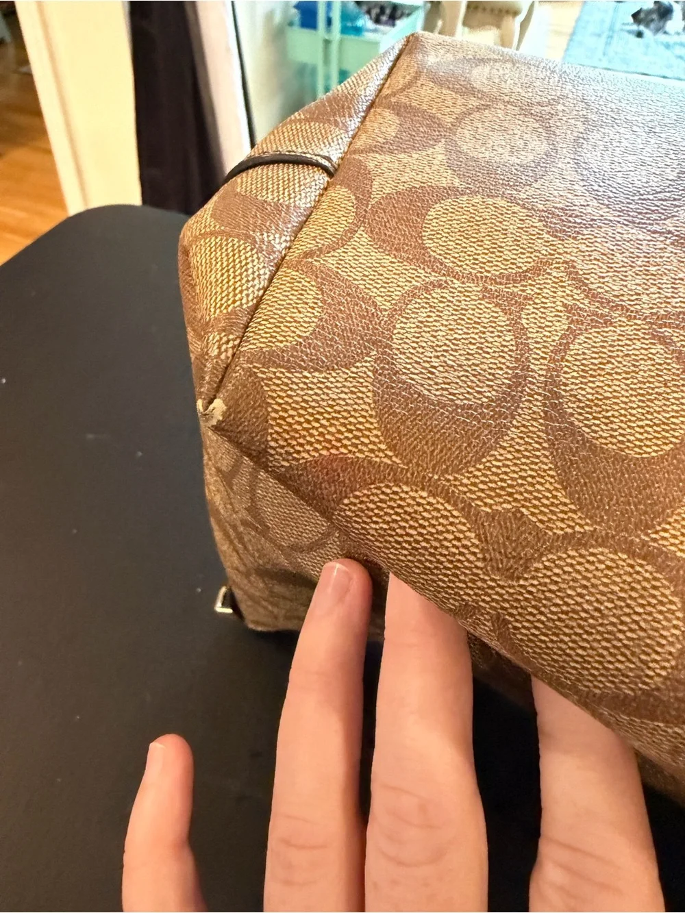 Coach Brown Signature Canvas Tote with Matching Wallet